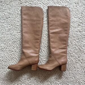 💋Anthropologie Women's Tan Knee-High Boots
